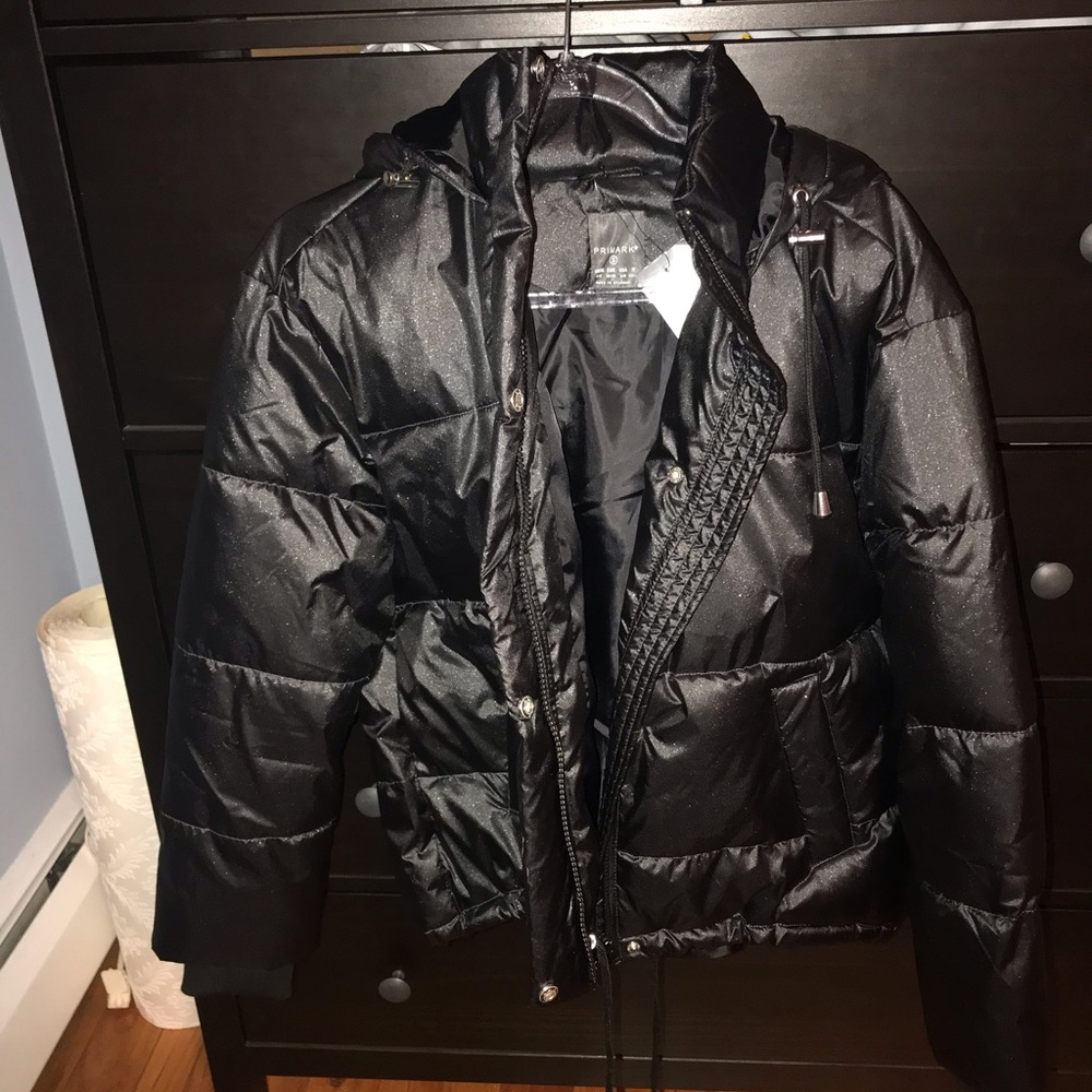 Shimmery puffer jacket